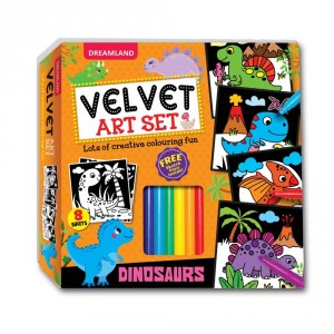 Dreamland Velvet Art Set - Dinosaurs